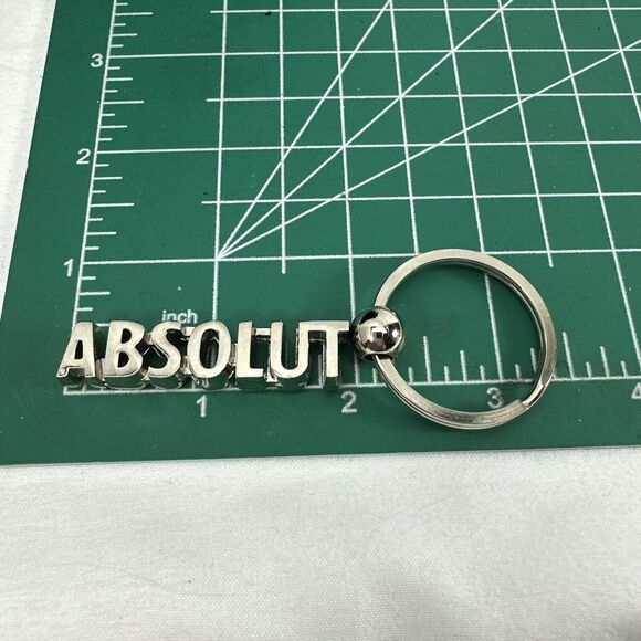 Absolut Vodka Silver Tone Key Ring Vintage Distillery Advertising Collectible - Picture 5 of 5